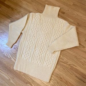 Vintage Irish Cable Sweater. Linda Allard for Ellen Tracy.